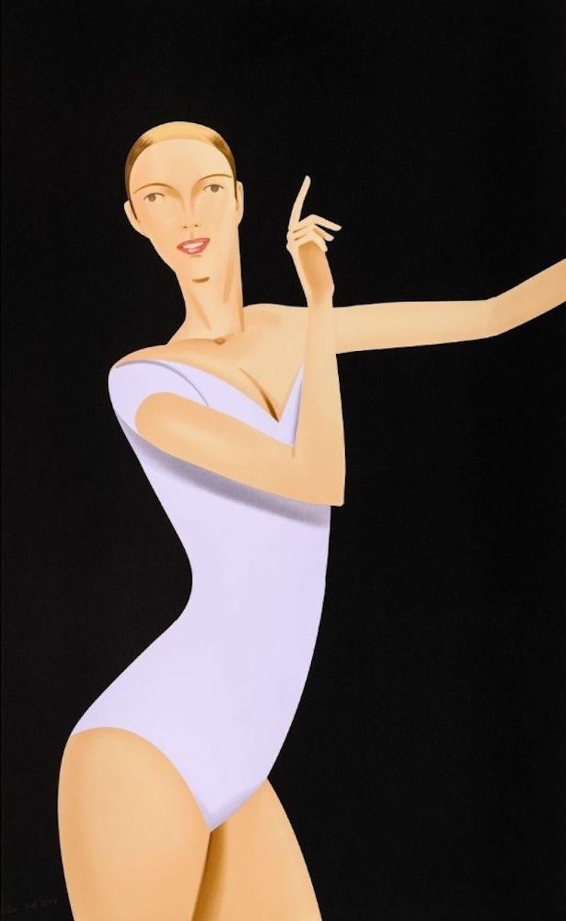 Created by Alex Katz in 2019, Dancer I is an original screenprint in colors, hand-signed by the artist in pencil, and numbered, measuring 60 x 36 in. (153 x 92 cm), unframed, from  the edition of 60. Available for local pick up from Michael Lisi