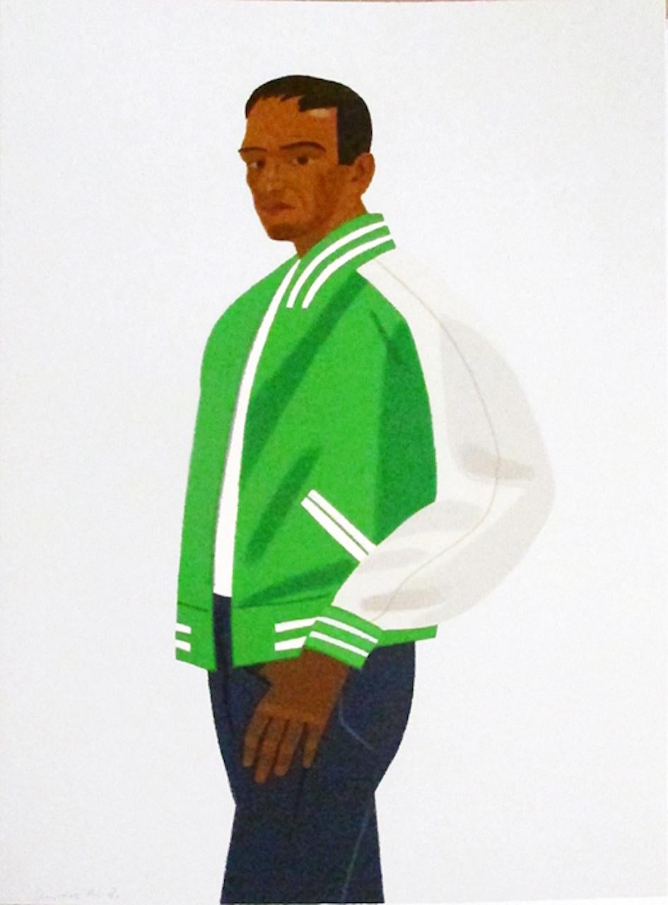 Alex Katz Portrait Print - Green Jacket