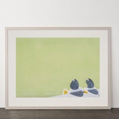 Harbor - Contemporary, 21st Century, Aquatint, Limited Edition, Alex Katz, Green