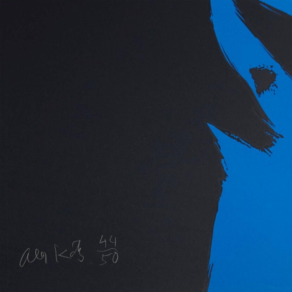 Alex Katz, Reflection 
Contemporary, 21st Century, Silkscreen, Limited Edition, Blue
Silkscreen
Edition of 50
147 x 147 cm (57.8 x 57.8 in.)
Signed and numbered, accompanied by Certificate of Authenticity
In mint condition, as acquired from the