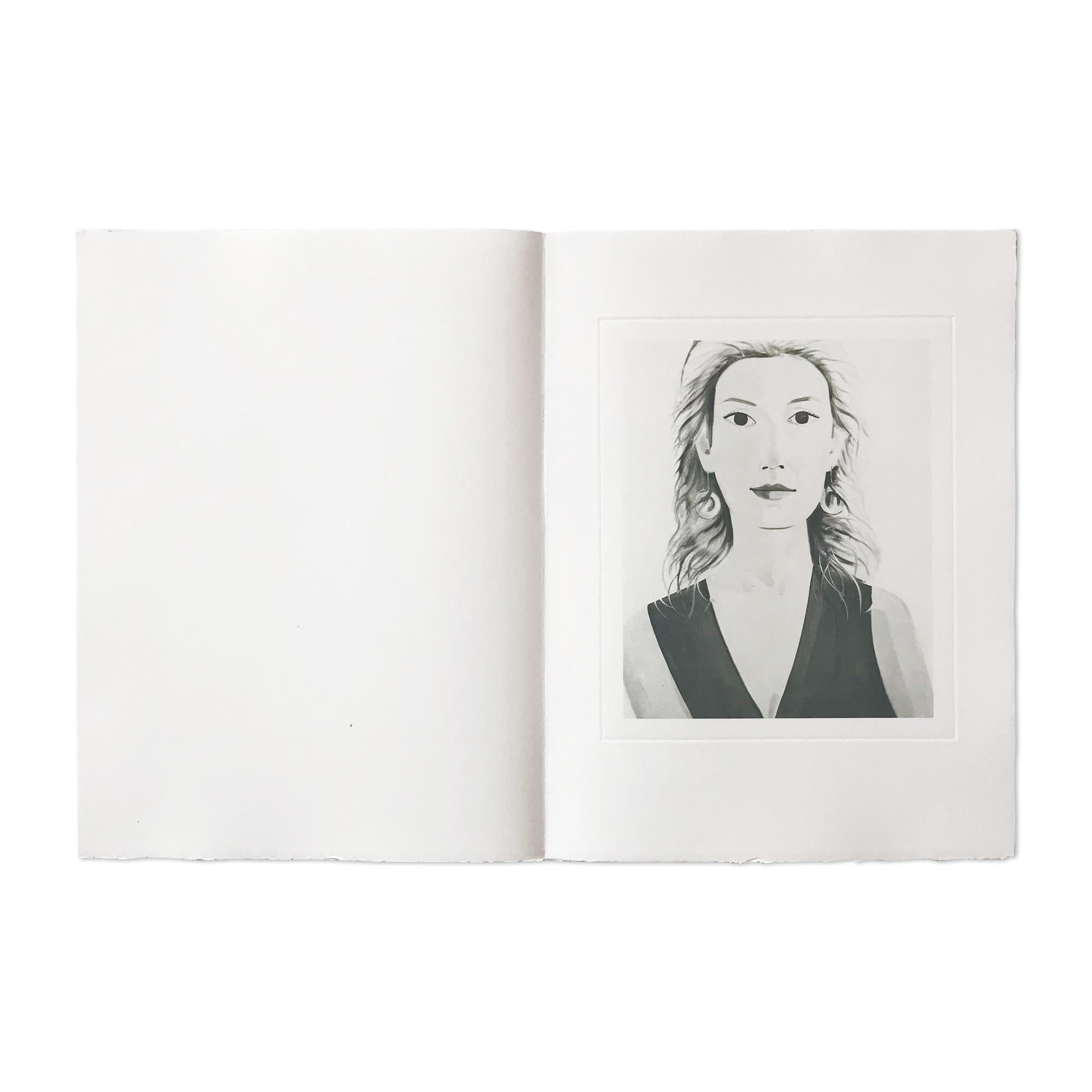 Alex Katz (American, b. 1927)
Six Female Portraits, 2004
Medium: Portfolio of 6 photogravures on folded double pages of 300g Zerkall etching paper (issued as loose sheets in a grey portfolio case)
Dimensions: 24.2 x 19.8 (40.2 x 61 cm)
Edition of