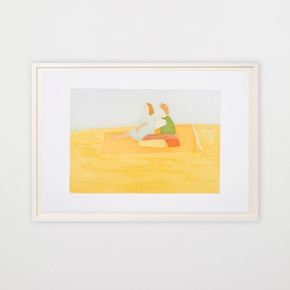 Alex Katz, Small Cuts (portfolio) 
Contemporary, 21st Century, Aquatint, Limited Edition
Aquatint (set of 6)
Edition of 50 (Edition number may vary from the one shown in the photos)
Red Sail: 34,9 x 50,5 cm (13.7 x 19.8 in.) Figures on the Beach: