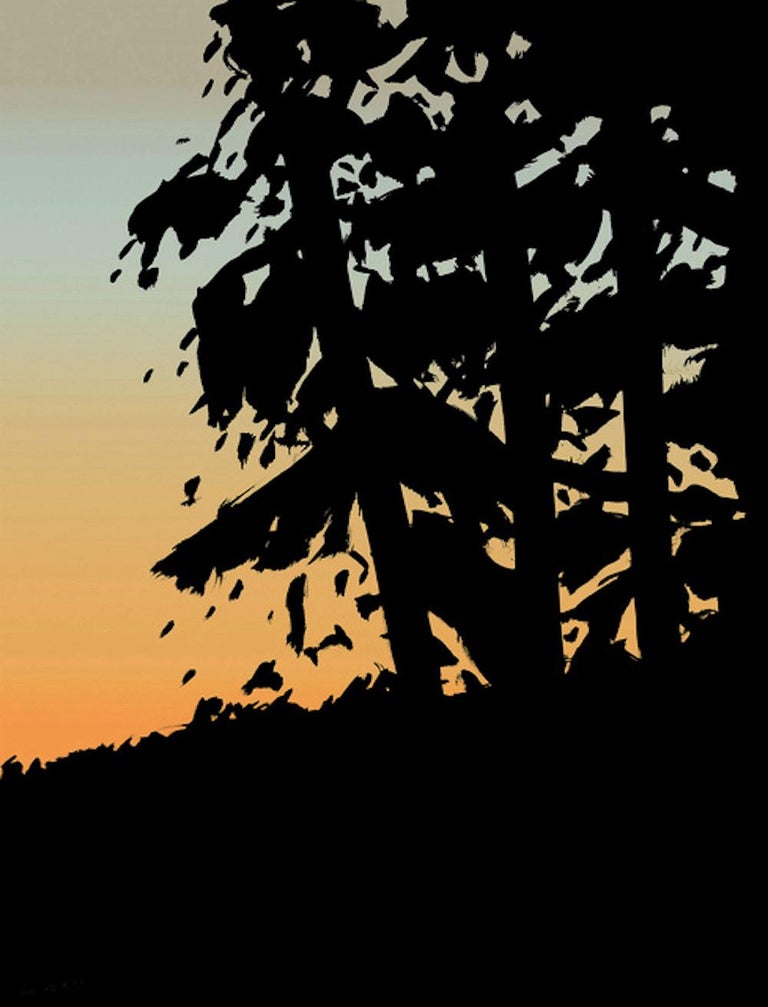 Alex Katz Abstract Print - Sunset 1, from Sunrise Sunset Portfolio