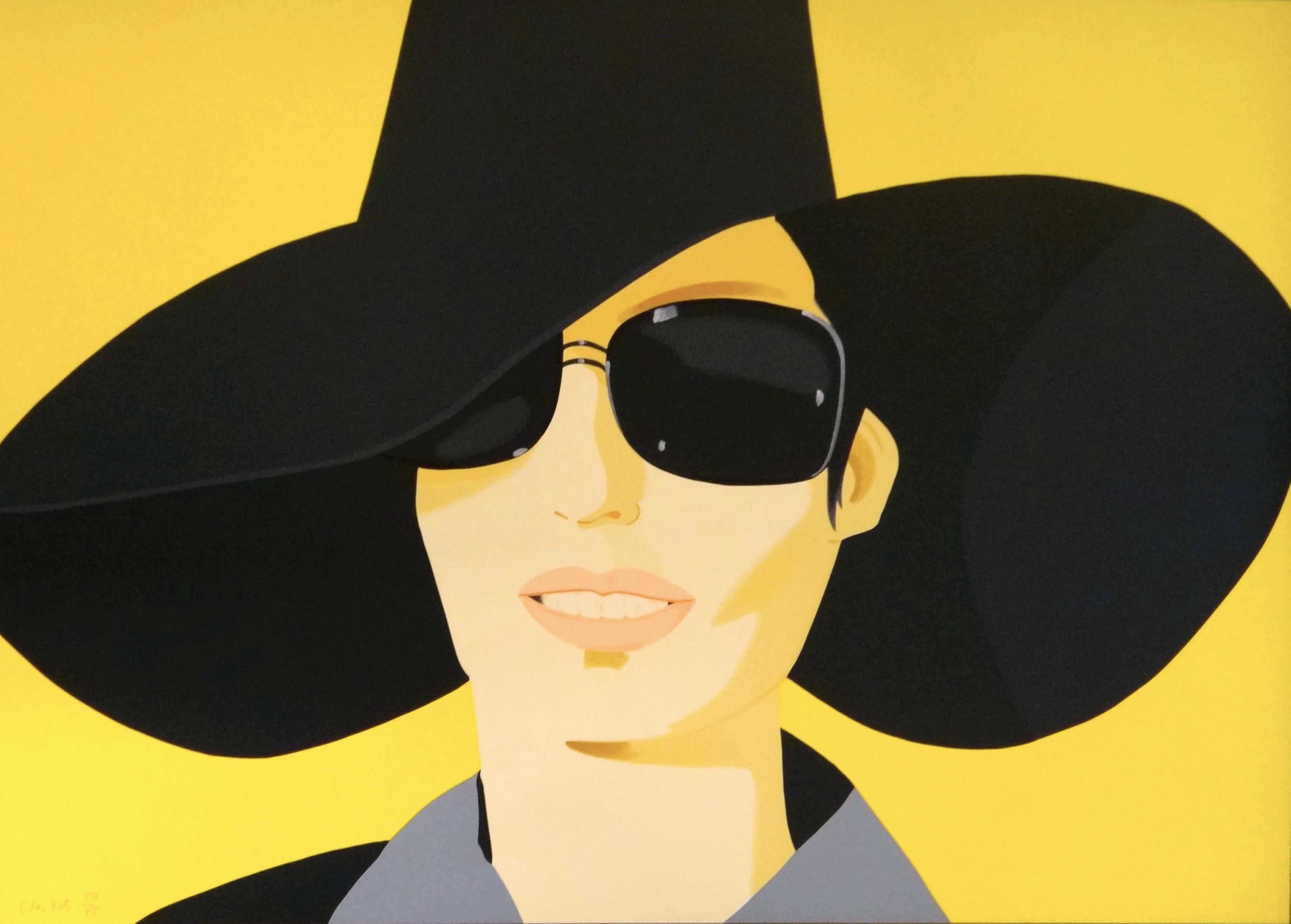 Alex Katz Portrait Print - Vivien in Black Hat