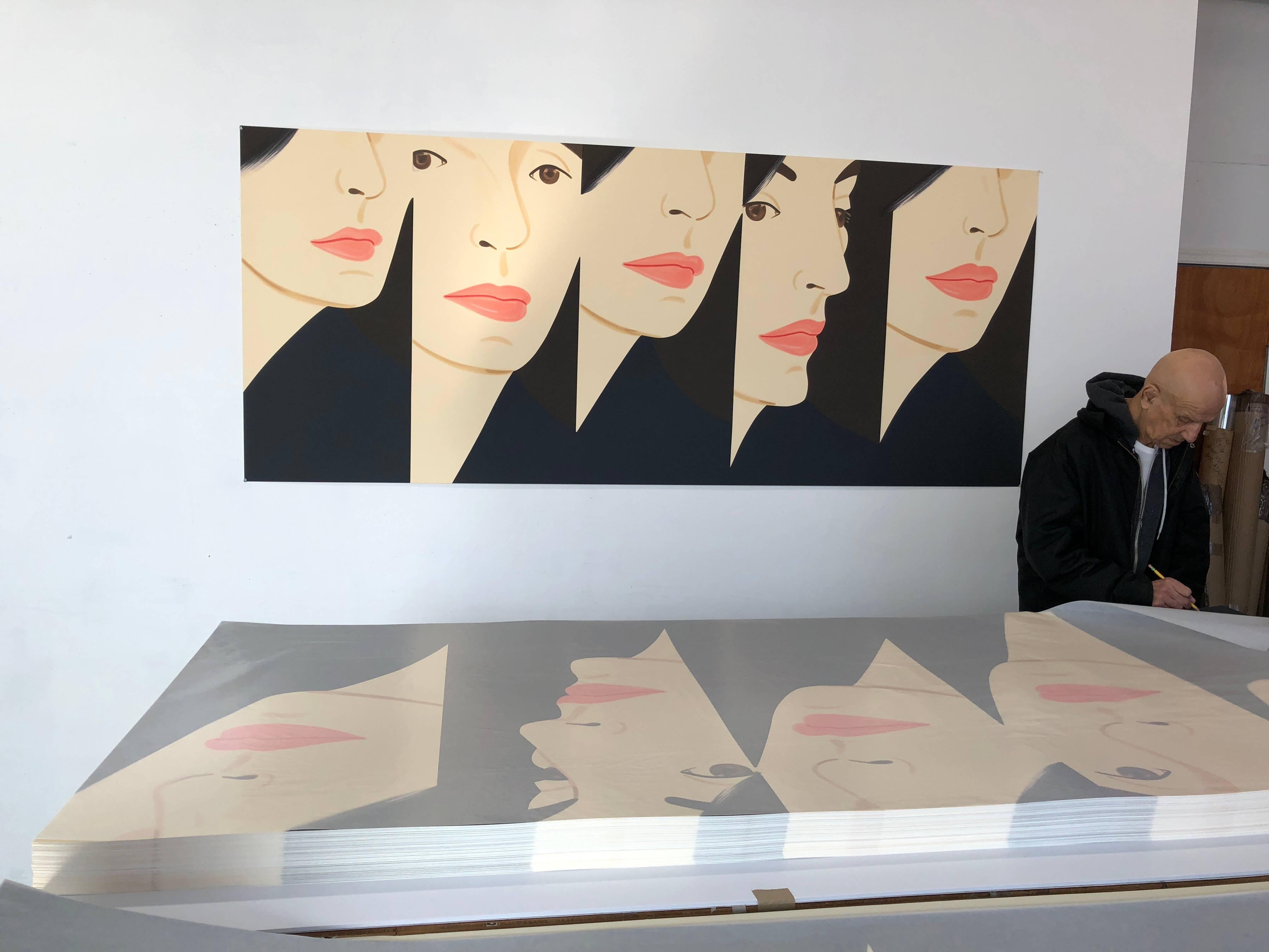 Vivien x 5 - Print by Alex Katz