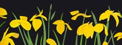 Yellow Flags 2 - 21st Century, Alex Katz Landscape Print, Black, Yellow, Flowers