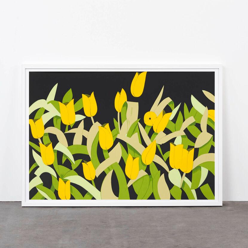 Yellow Tulips - Contemporary, 21st Century, Silkscreen, Limited Edition, Katz - Print by Alex Katz