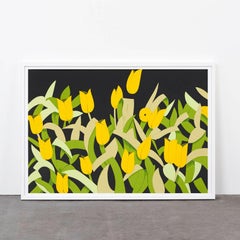 Tulipes jaunes - Contemporain, 21e siècle, sérigraphie, édition limitée, Katz