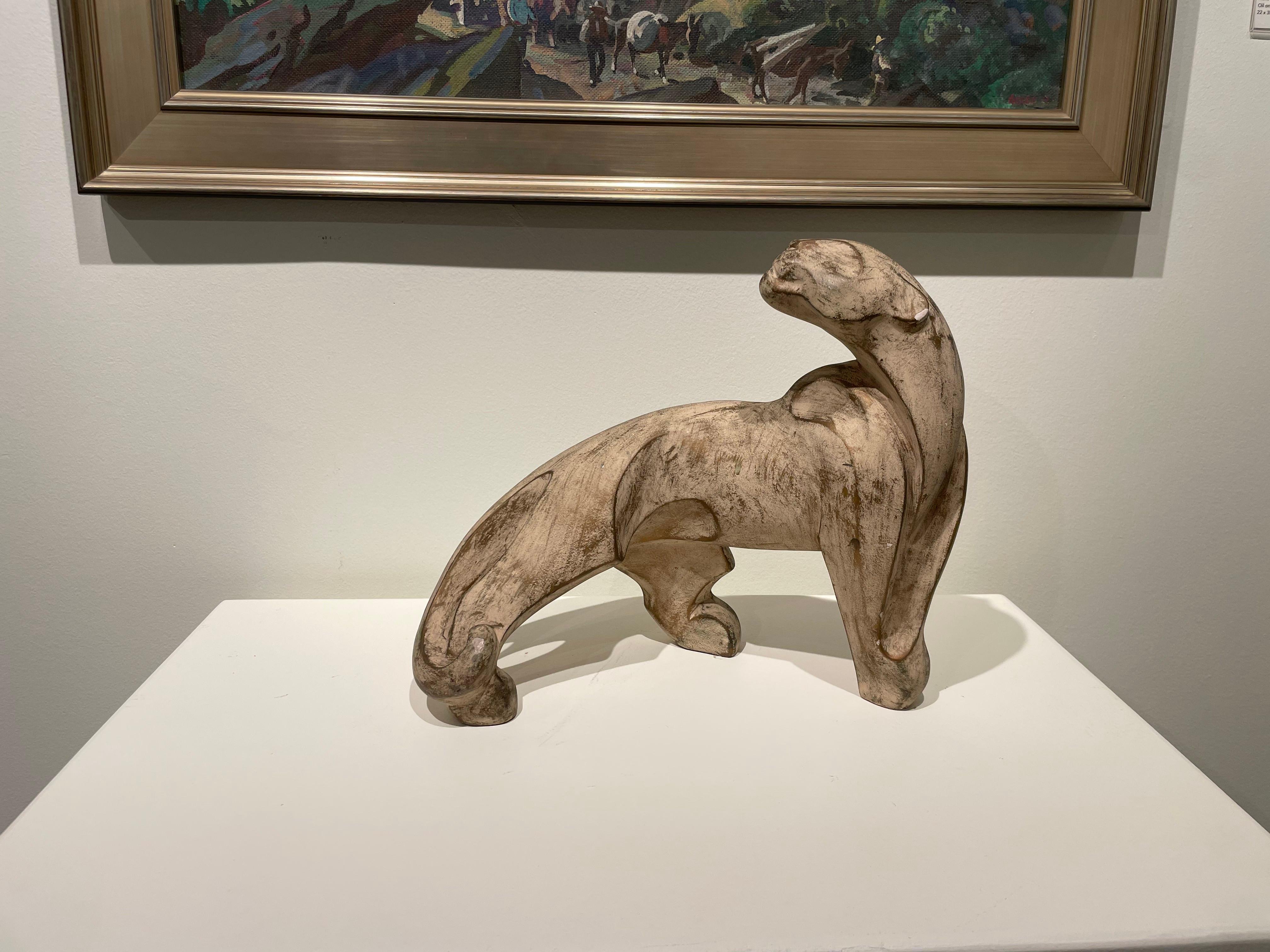 Escultura figurativa de pantera brutalista de finales del siglo XX en venta 8