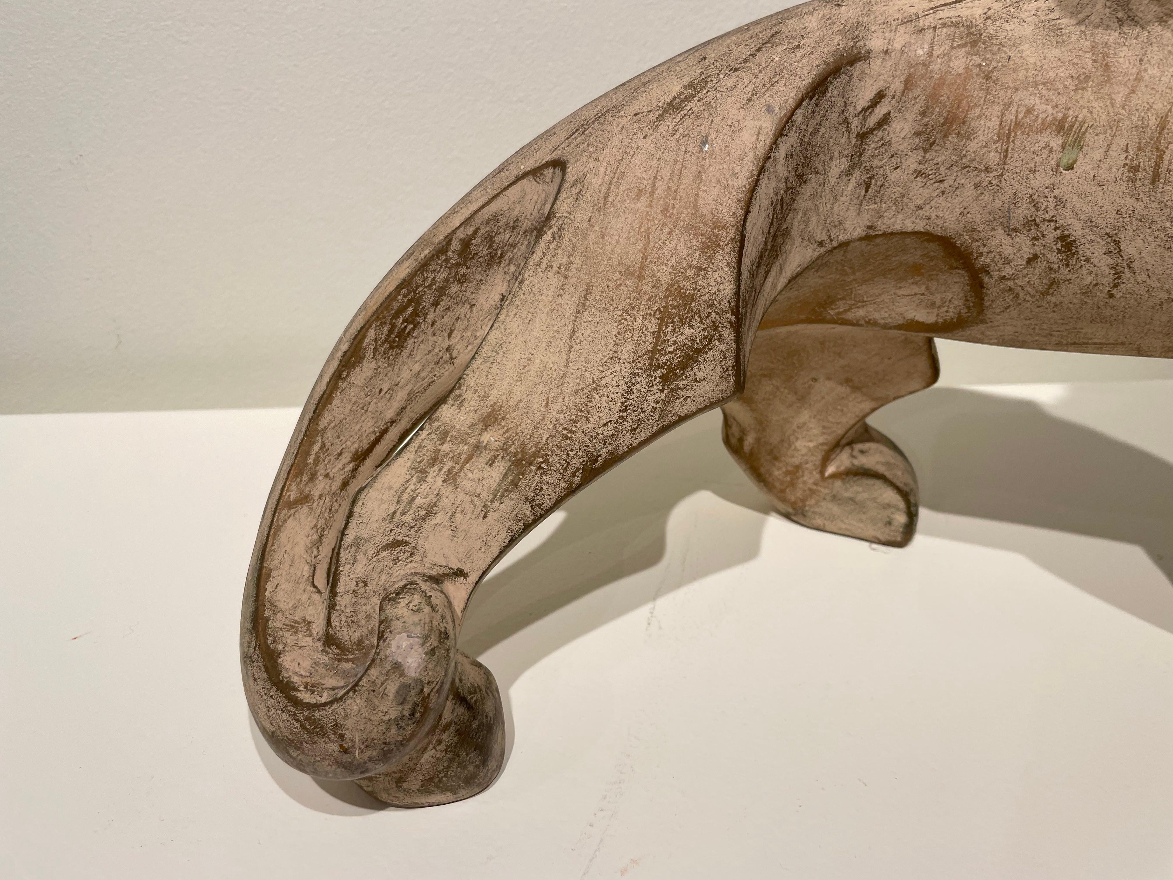 Escultura figurativa de pantera brutalista de finales del siglo XX en venta 2