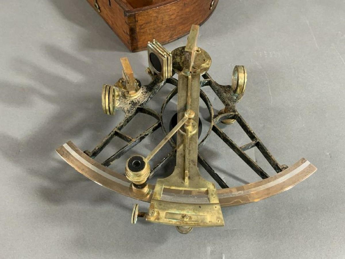 British Alexzander Cairns Brass Navigator Sextant