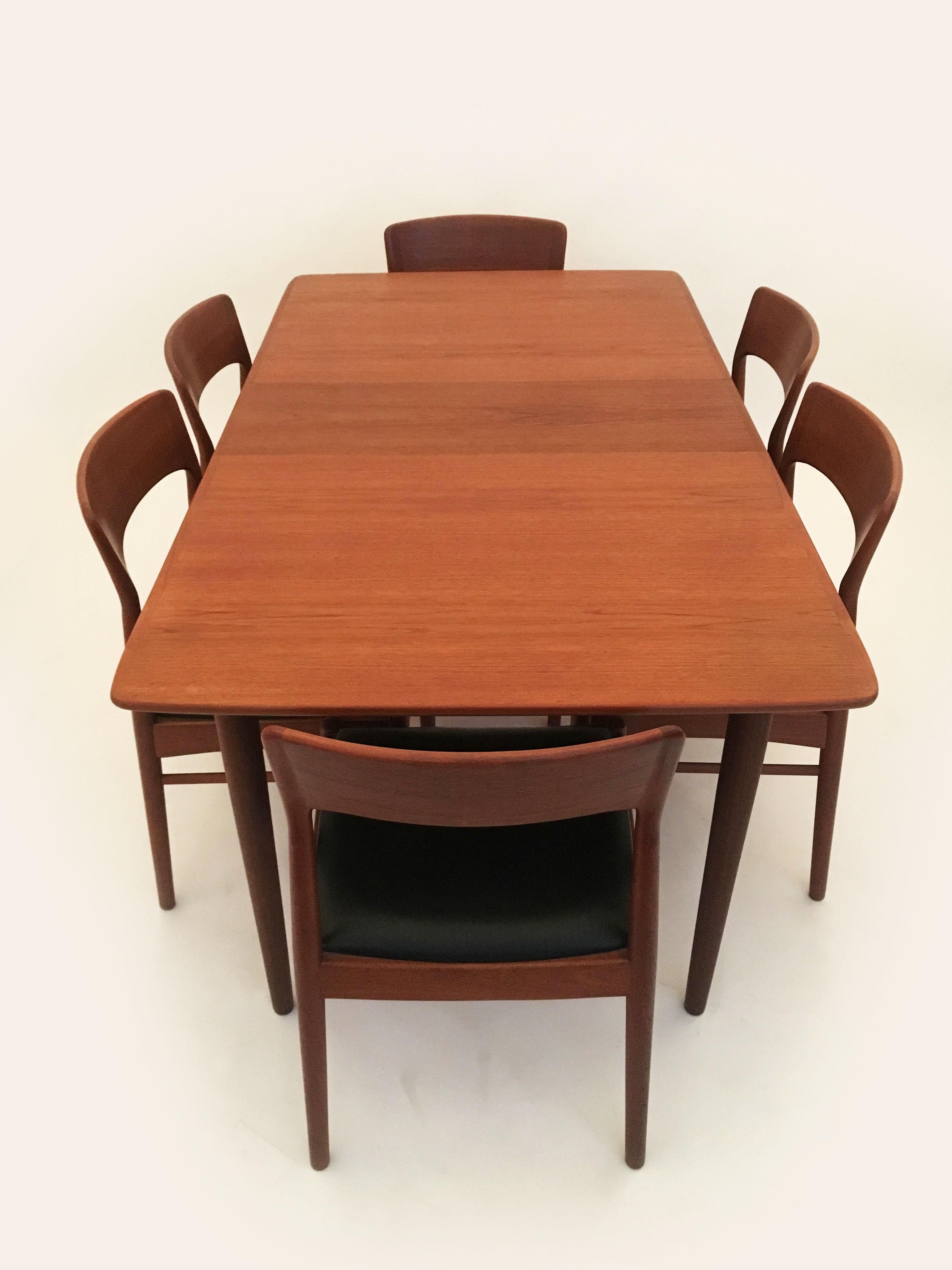 Mid-Century Modern Alf Aarseth Extendable Teak Dining Table by Gustav Bahus, Norway, 1960