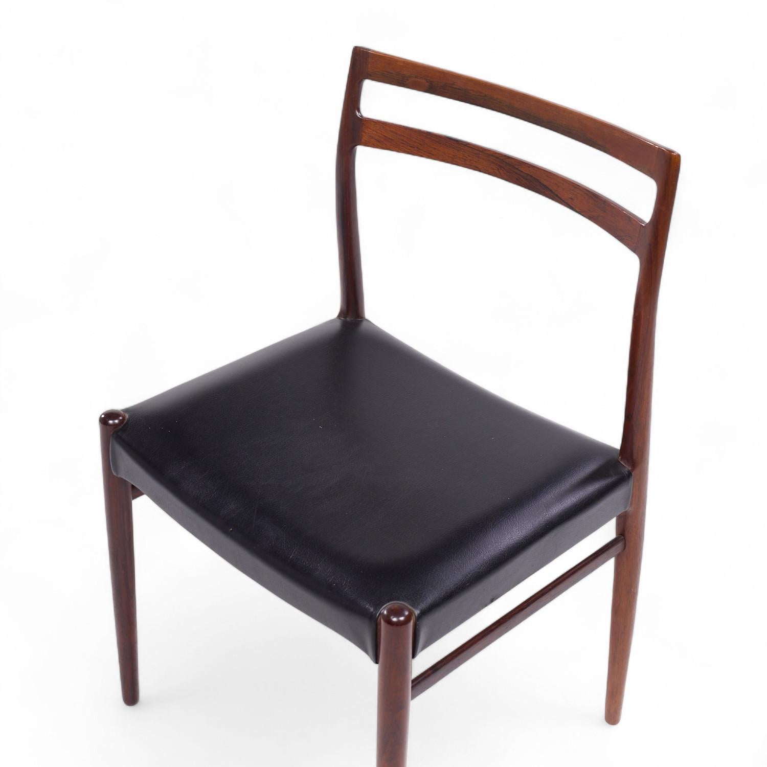 Chaises de salle à manger en bois de rose du milieu du siècle d'Alf Aarseth pour Gustav Bahus - Paire en vente 4