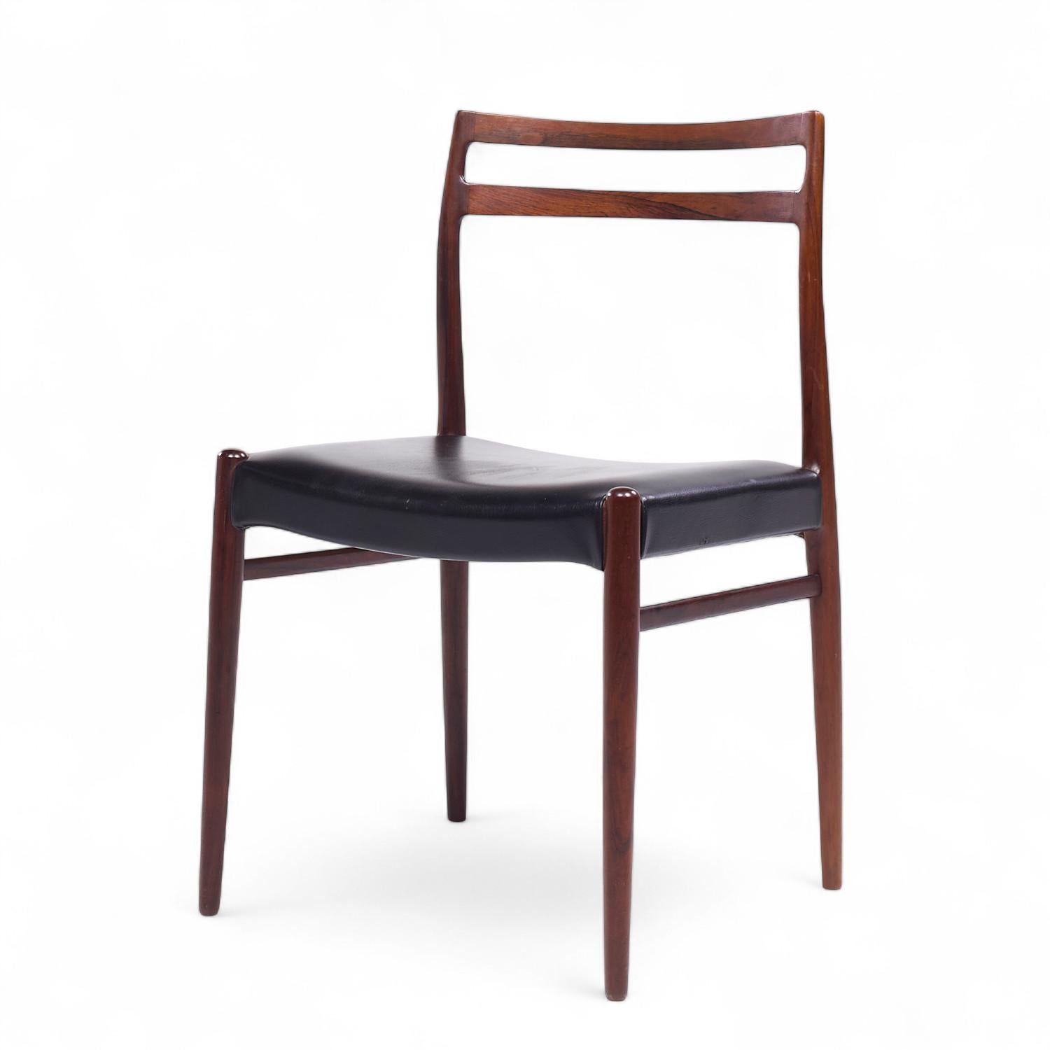 20ième siècle Chaises de salle à manger en bois de rose du milieu du siècle d'Alf Aarseth pour Gustav Bahus - Paire en vente