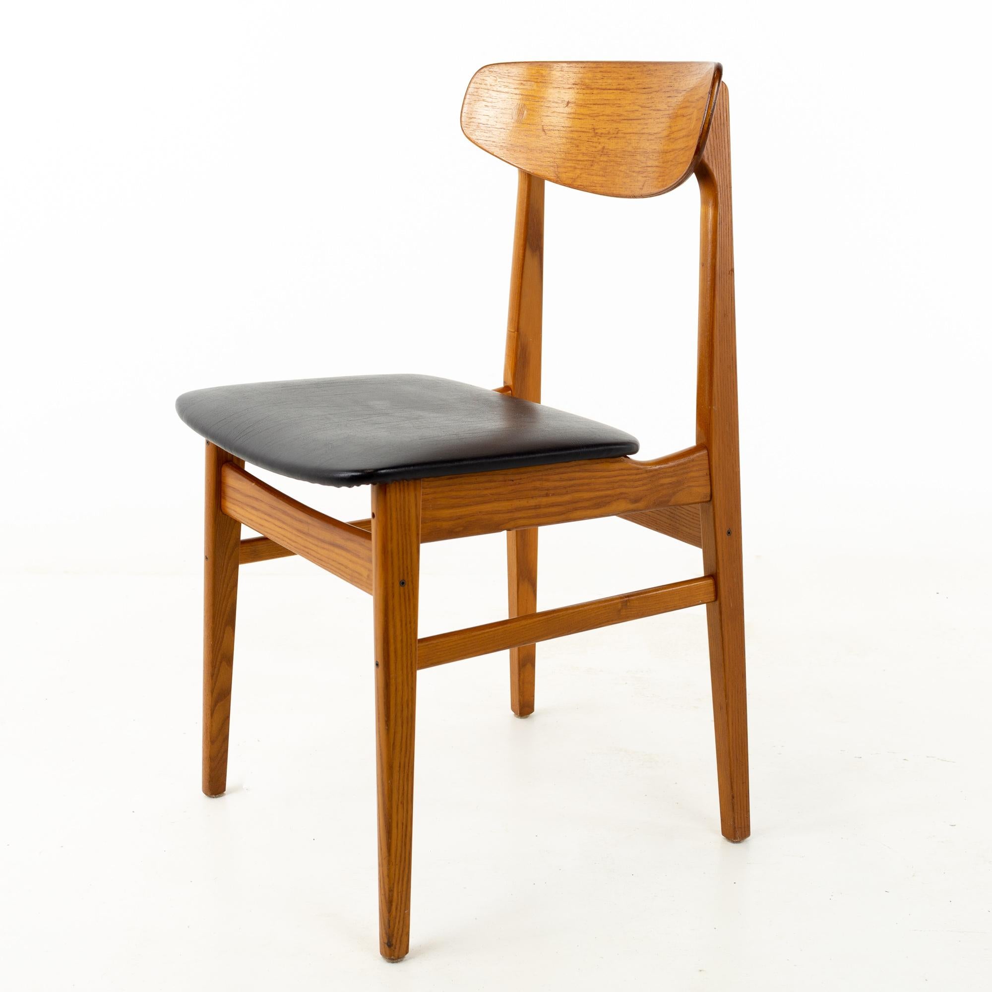 Late 20th Century Alf Aarseth Midcentury Danish Teak Cats Eye Dining Chairs, Set of 6