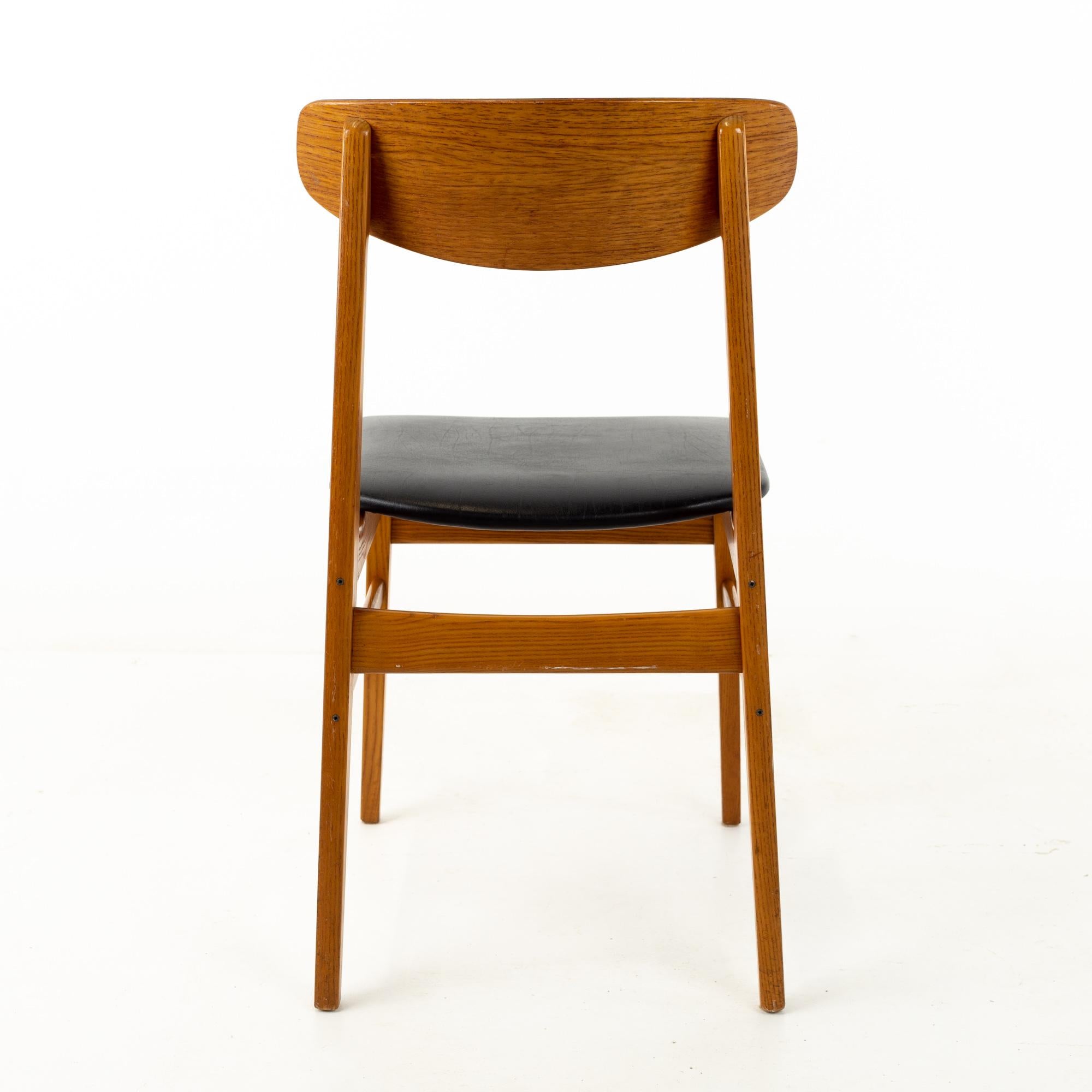 Alf Aarseth Midcentury Danish Teak Cats Eye Dining Chairs, Set of 6 1