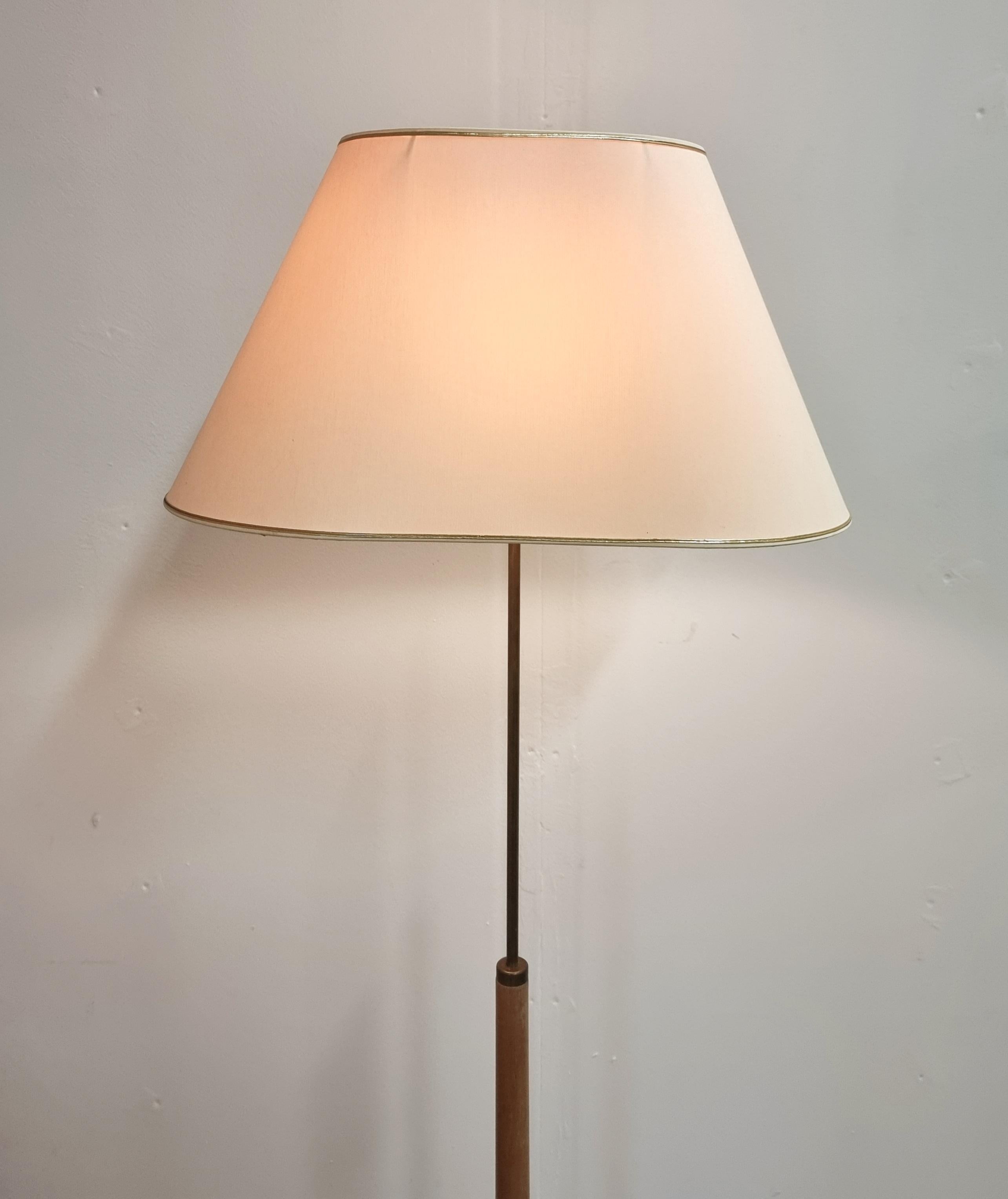 Alf Svensson, a pair of floor lamps, wood & brass, Bergboms. Scandinavian Modern For Sale 4