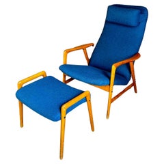Sillón Alf Svensson con reposapiés, Denamark 1960