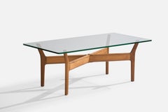 Alf Svensson, Tavolino, Teak, Vetro, Svezia, anni '50