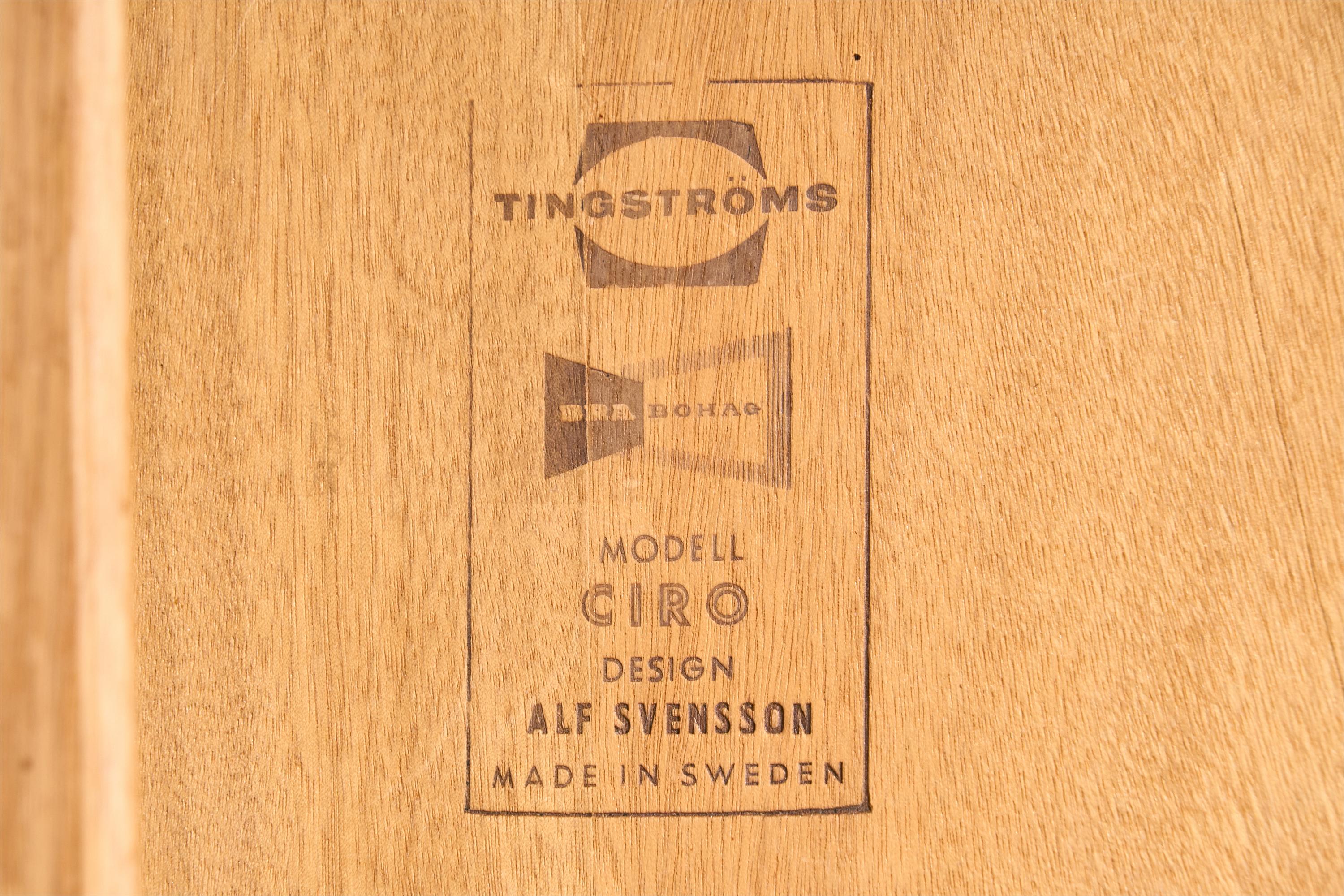 Mid-Century moderno Alf Svensson, Tavolino, Teak, Oak, Svezia, anni '50 in vendita