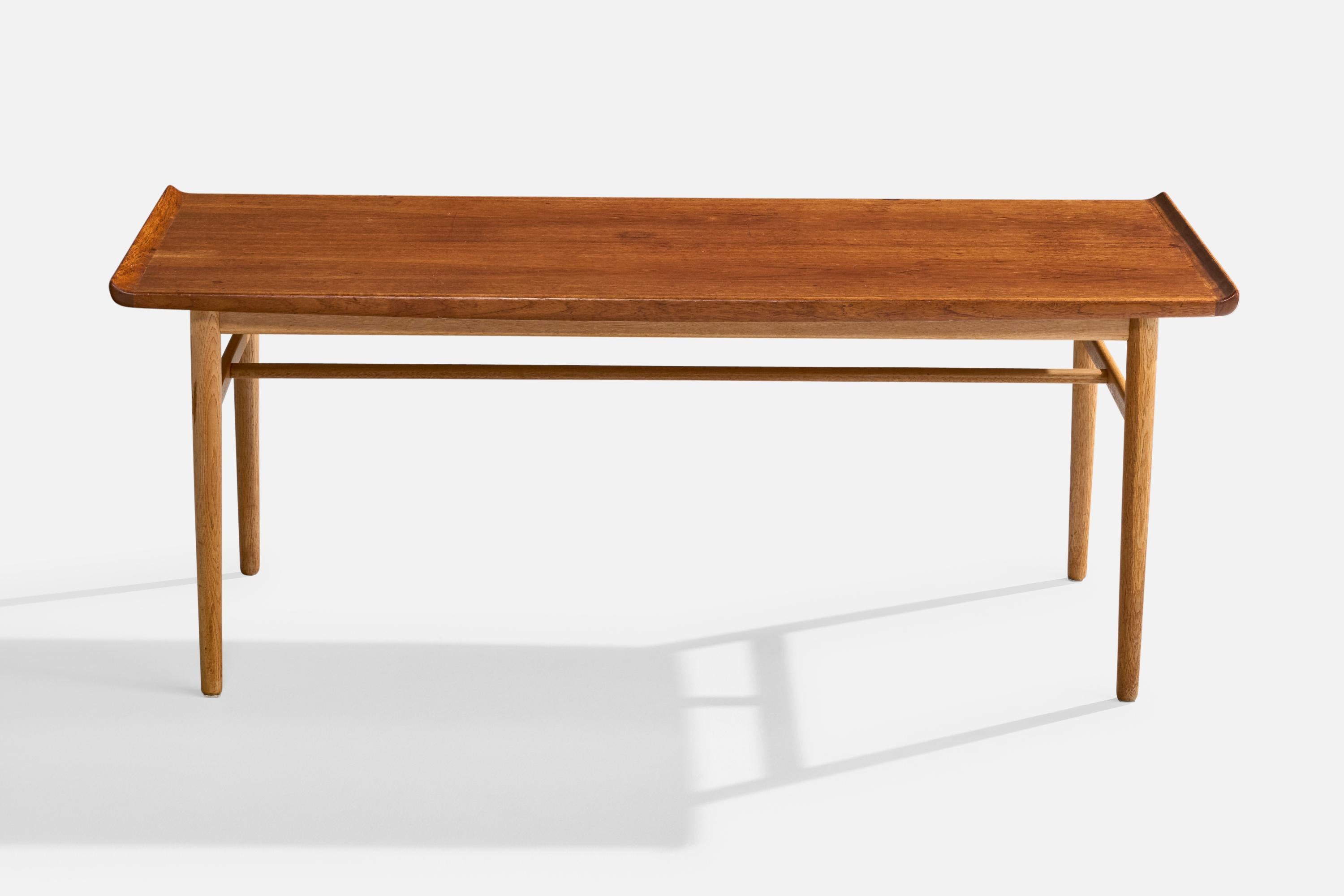 Svedese Alf Svensson, Tavolino, Teak, Oak, Svezia, anni '50 in vendita