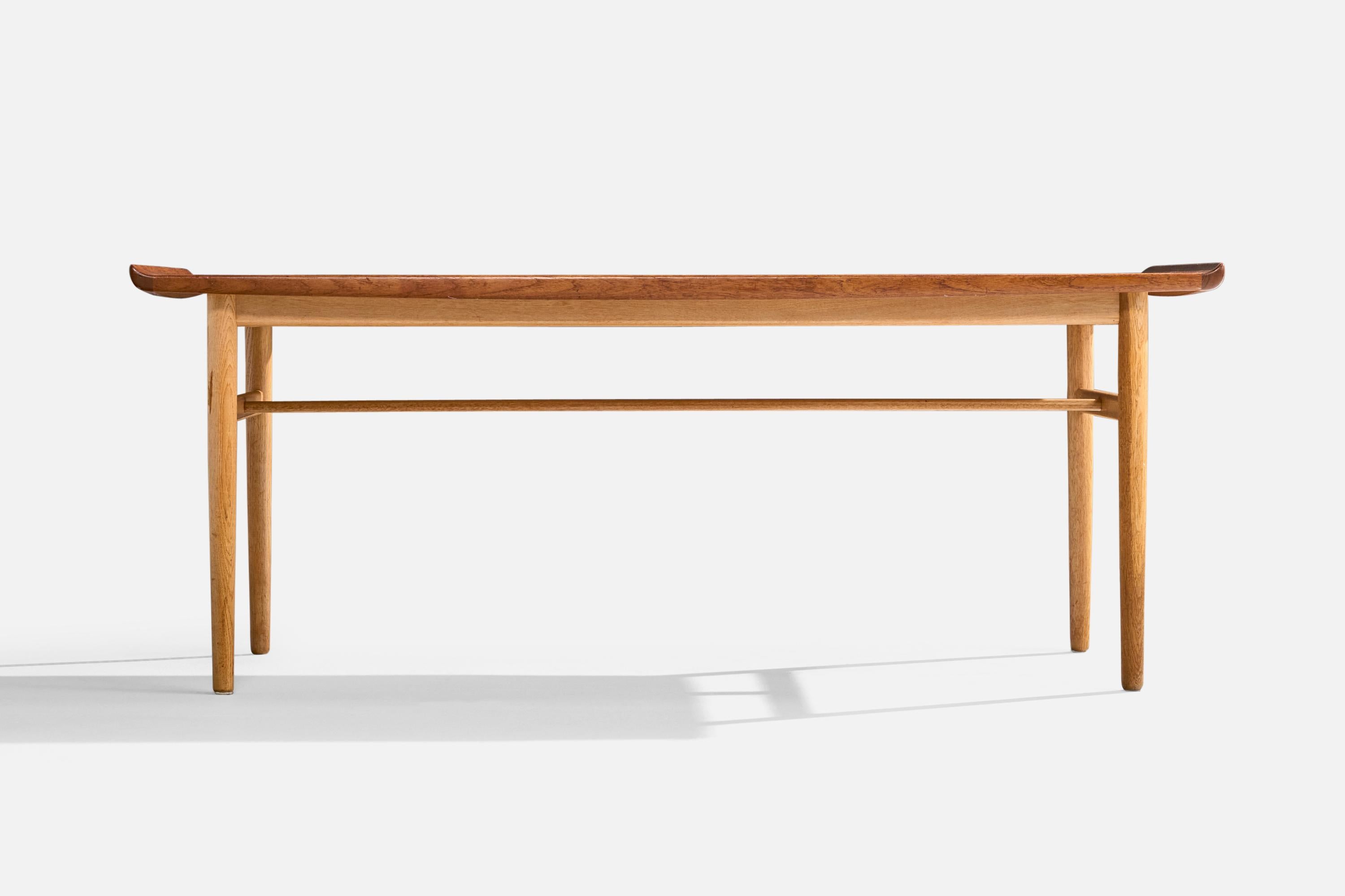 Alf Svensson, Tavolino, Teak, Oak, Svezia, anni '50 In condizioni buone in vendita a High Point, NC