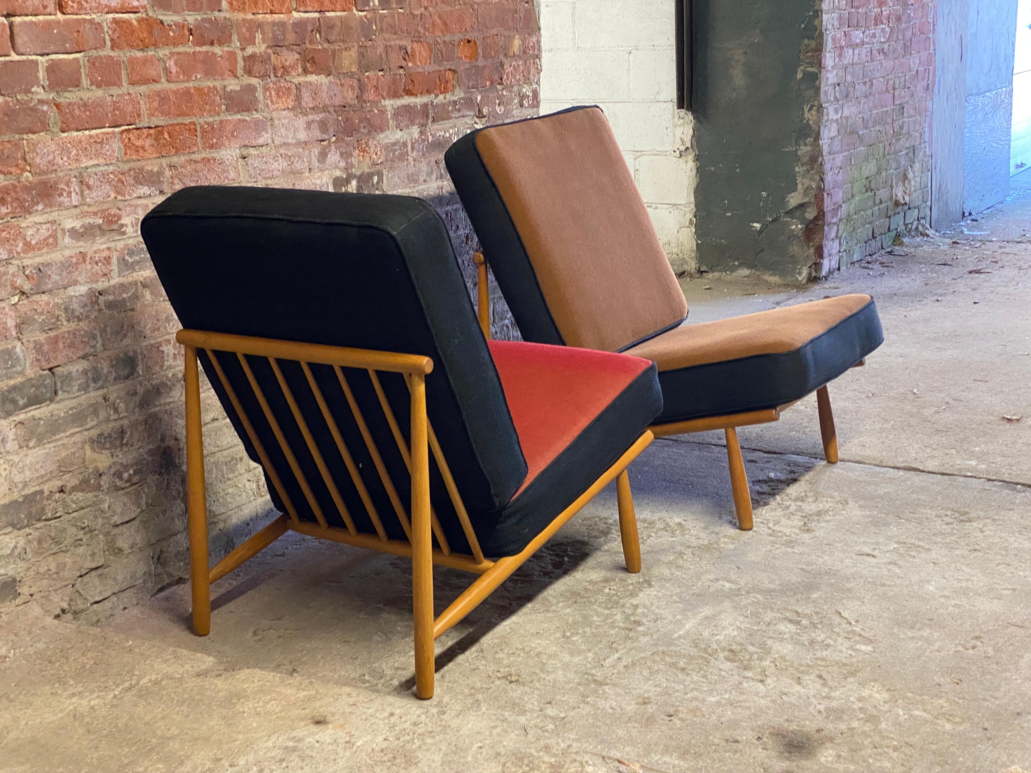 Scandinavian Modern Alf Svensson Domus 1 Easy Chairs for DUX, a Pair