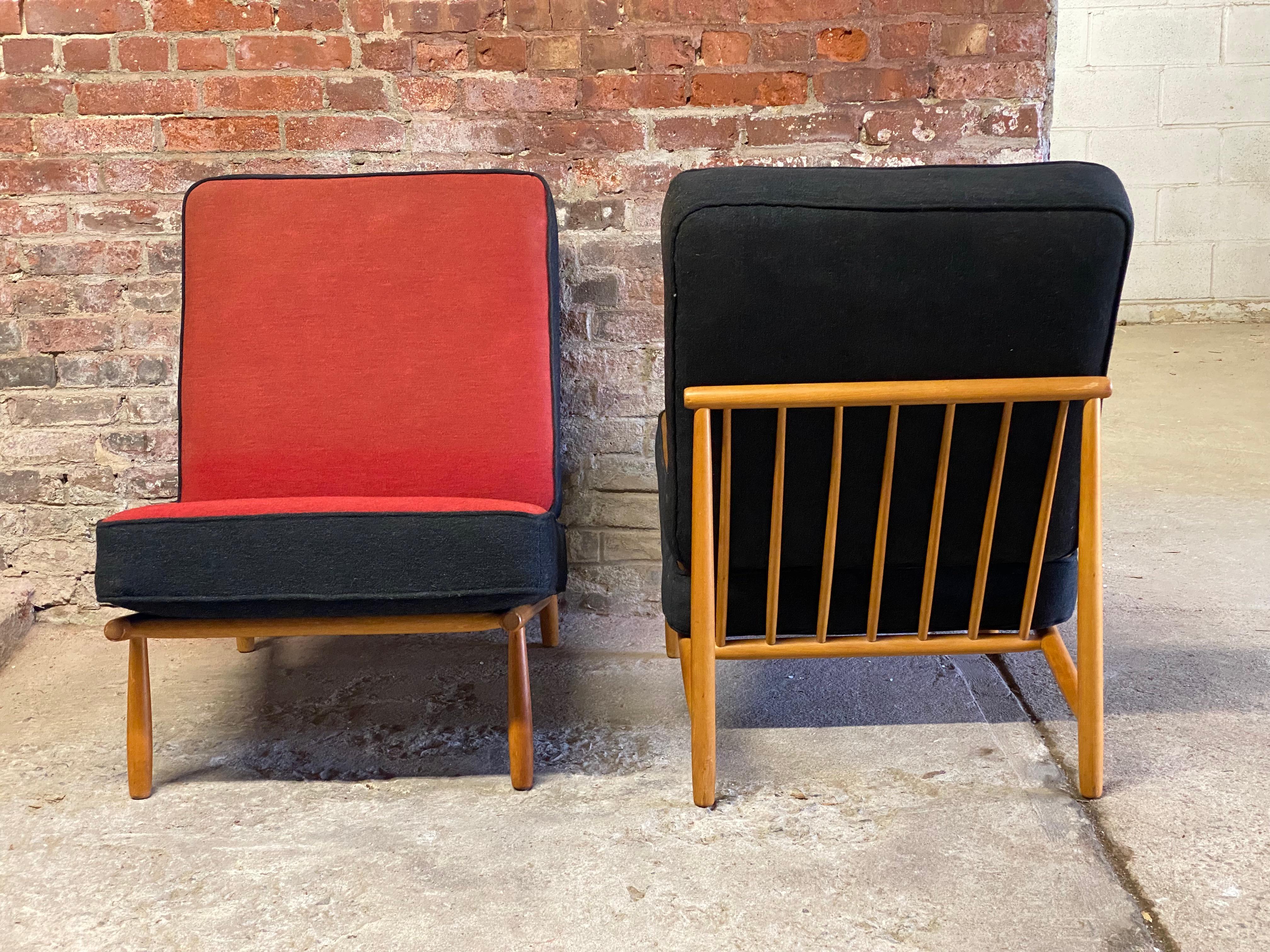 Mid-20th Century Alf Svensson Domus 1 Easy Chairs for DUX, a Pair