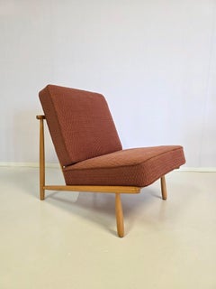 Alf Svensson Domus Easy Chair by DUX, Vintage Birch & Fabric, Sweden