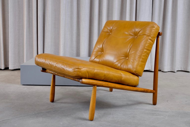Beech Alf Svensson Easy Chair Model Domus by DUX, 1960s For Sale