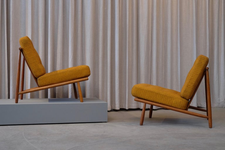 Scandinavian Modern Alf Svensson Easy Chairs Model Domus by DUX, 1960s For Sale
