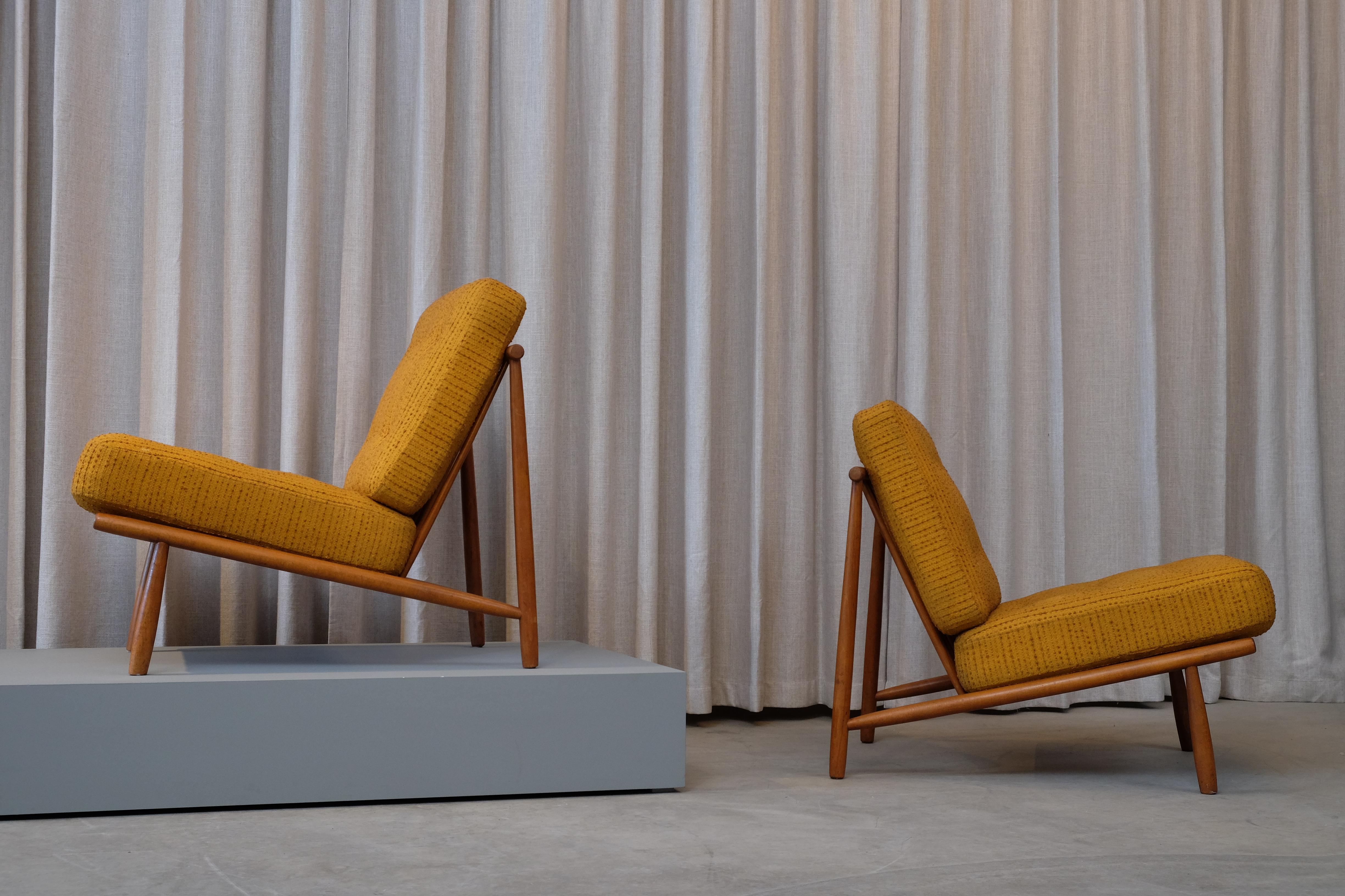 Scandinavian Modern Alf Svensson Easy Chairs Model Domus by DUX, 1960s