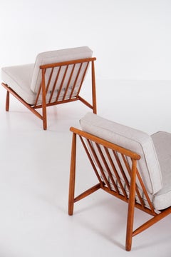Alf Svensson Easy Chairs Model 'Domus' by DUX, Sweden, 1950s