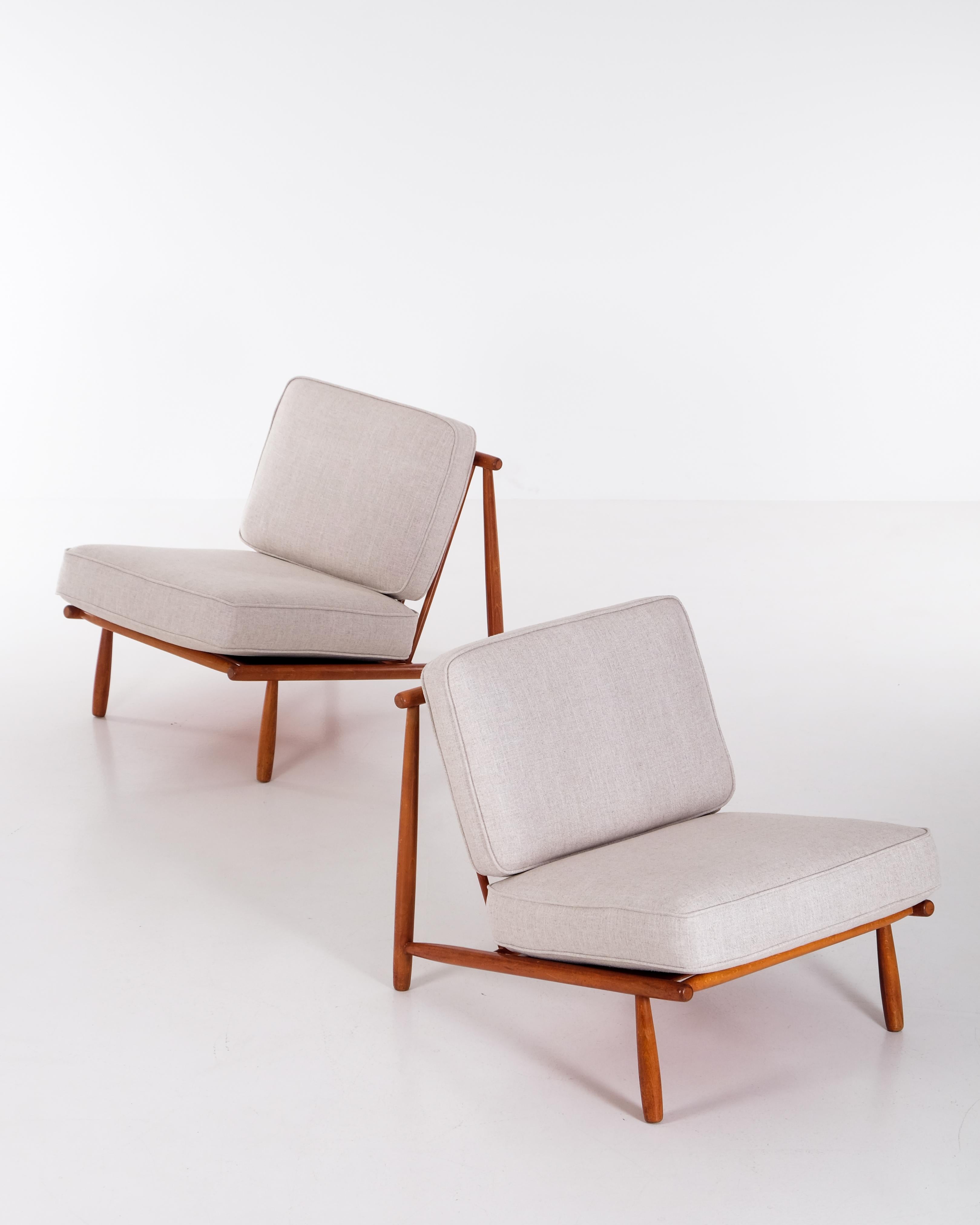 Scandinave moderne Fauteuils Alf Svensson modèle 'Domus' par DUX, Suède, années 1950 en vente