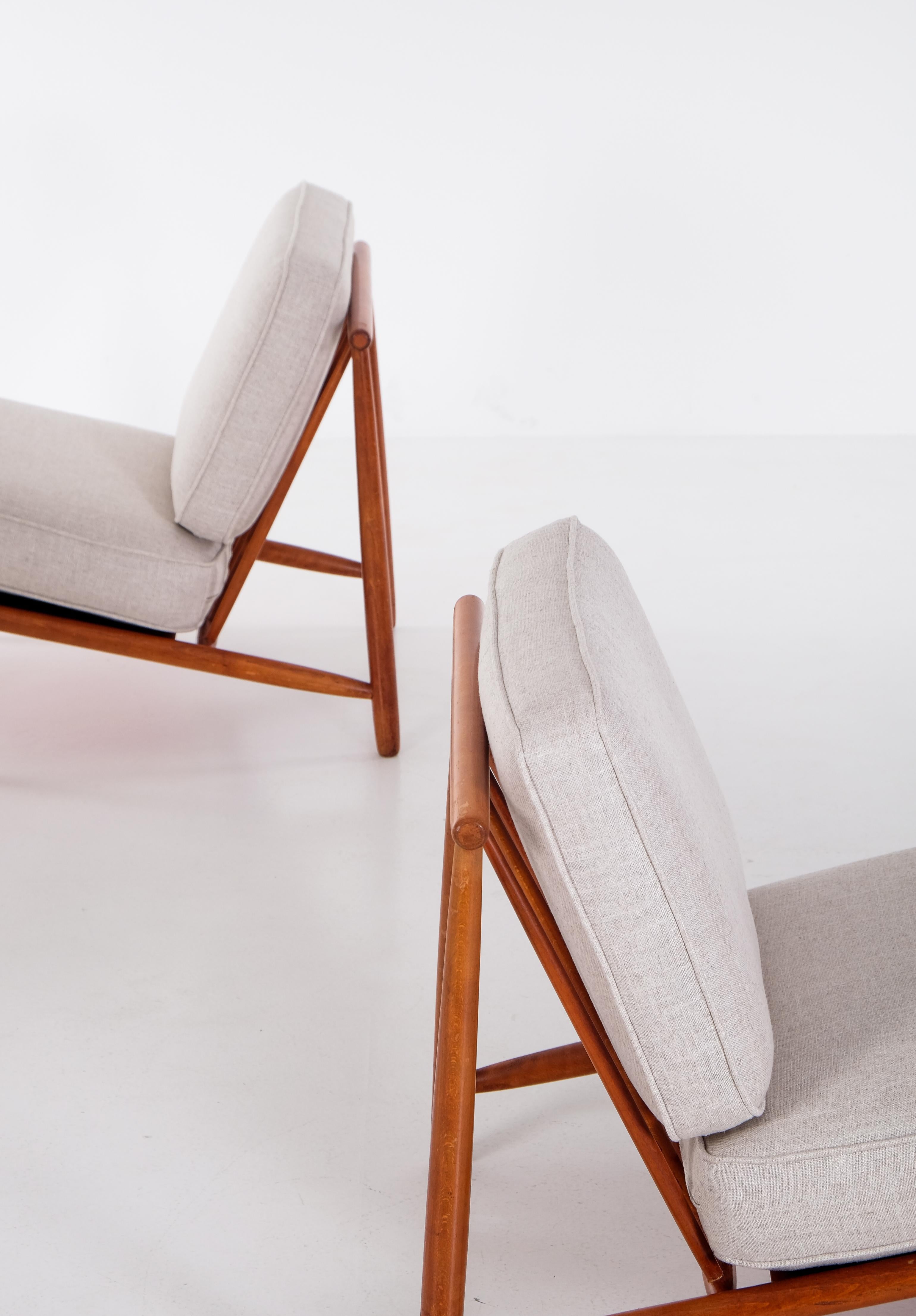 Fauteuils Alf Svensson modèle 'Domus' par DUX, Suède, années 1950 en vente 3