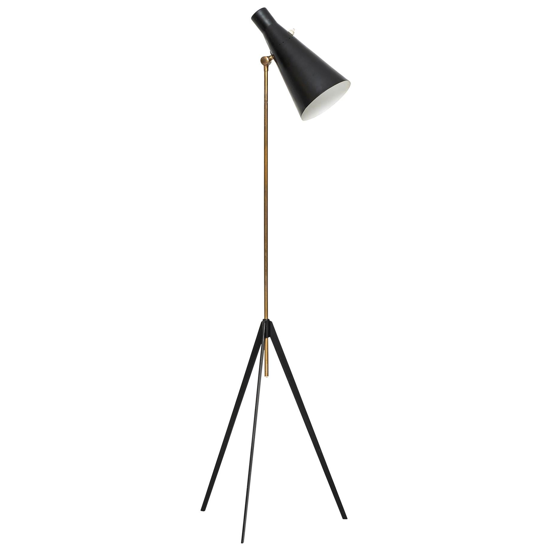 Alf Svensson Floor Lamp Model G-36 Produced by Bergbom in Sweden For Sale