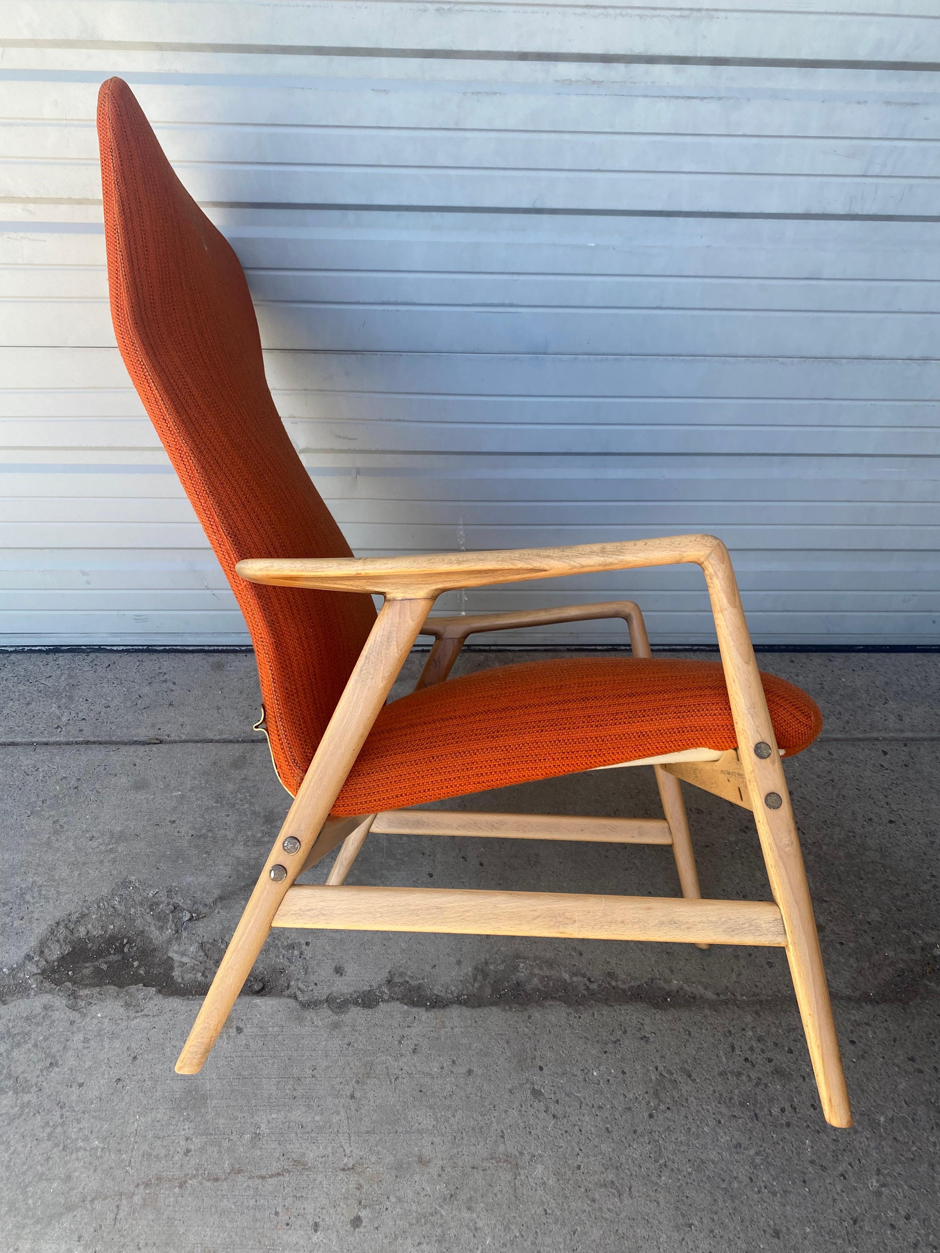 Alf Svensson for Fritz Hansen Model 4312 Highback 2-position Lounge Chair 3