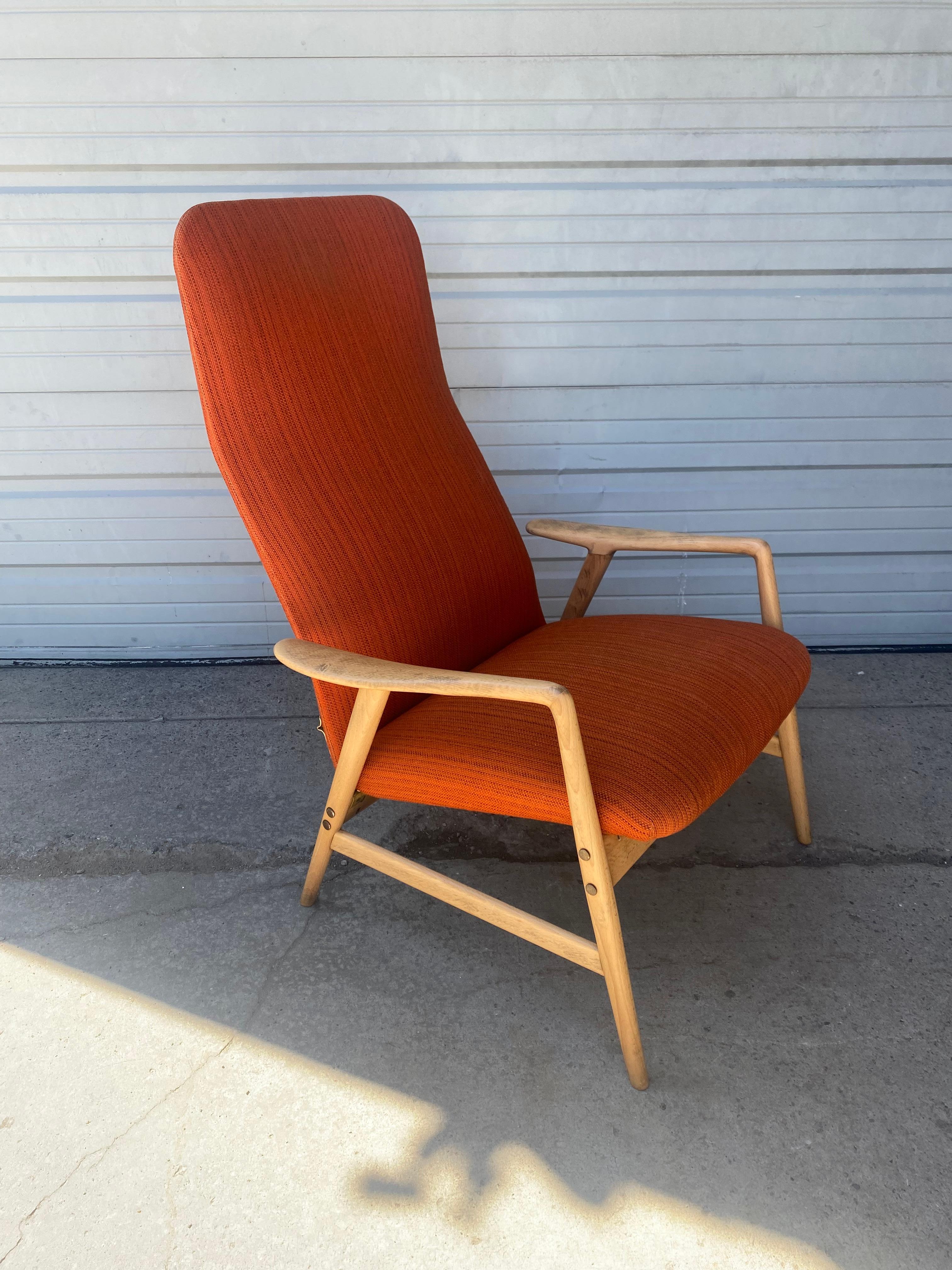 Danish Alf Svensson for Fritz Hansen Model 4312 Highback 2-position Lounge Chair