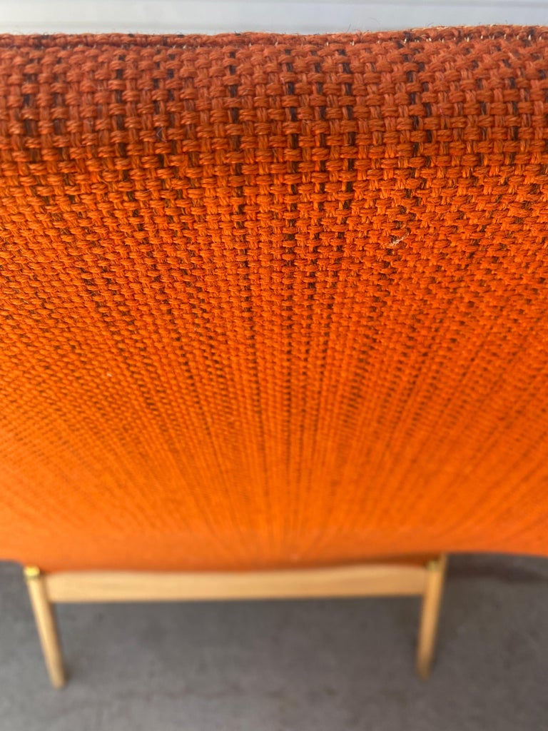 Fabric Alf Svensson for Fritz Hansen Model 4312 Highback 2-position Lounge Chair For Sale