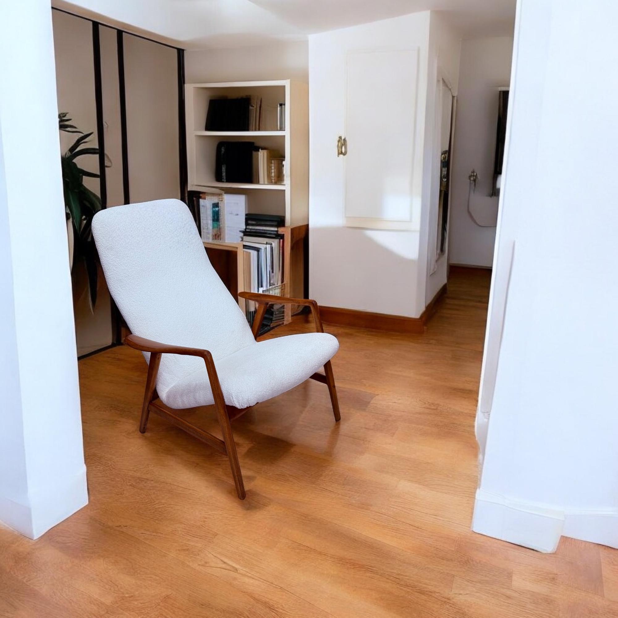 Alf Svensson for Fritz Hansen Two-Position Reclining Chair, 20 Century For Sale 1