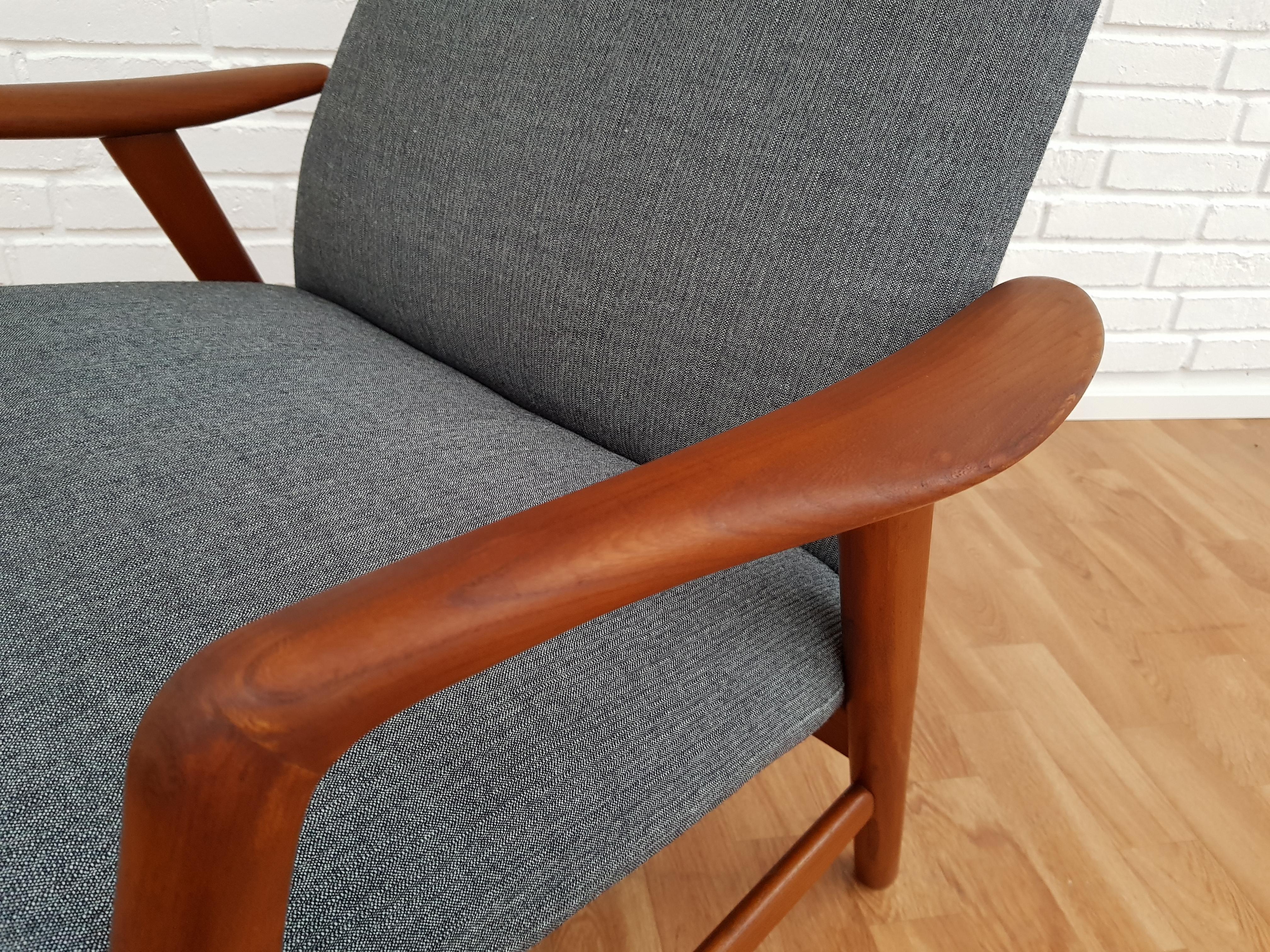 Scandinavian Modern Original Scandinavian Design, Alf Svensson, Armchair, Model Kontour, Restored