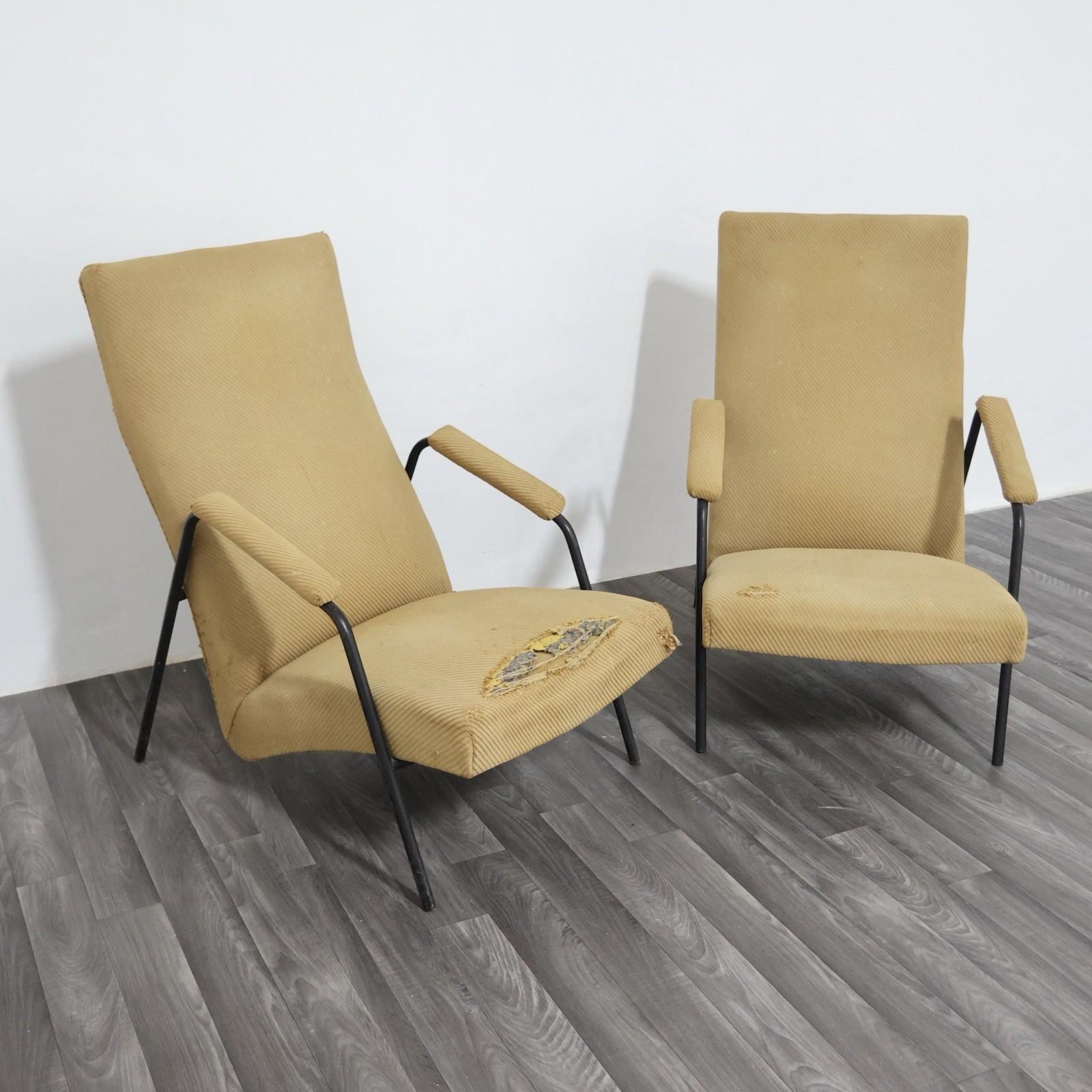 ALF SVENSSON LJUNG INDUSTRIER Paire de fauteuils Modern Design 1950's Abîmé - En vente à Taranto, IT
