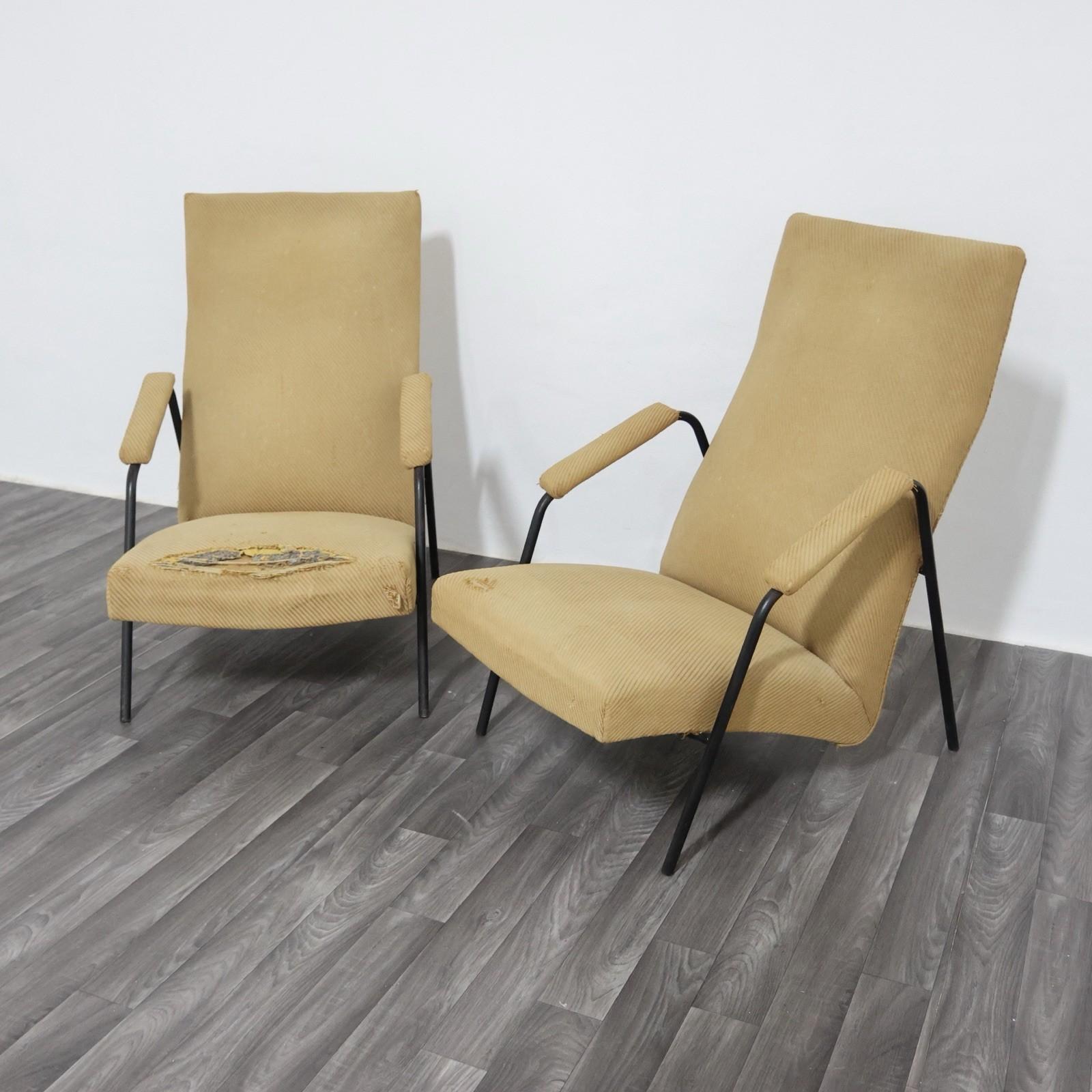 Mid-20th Century ALF SVENSSON LJUNG INDUSTRIER Paire de fauteuils Modern Design 1950's en vente
