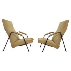 ALF SVENSSON LJUNG INDUSTRIER Pair Of Armchairs Modern Design 1950's
