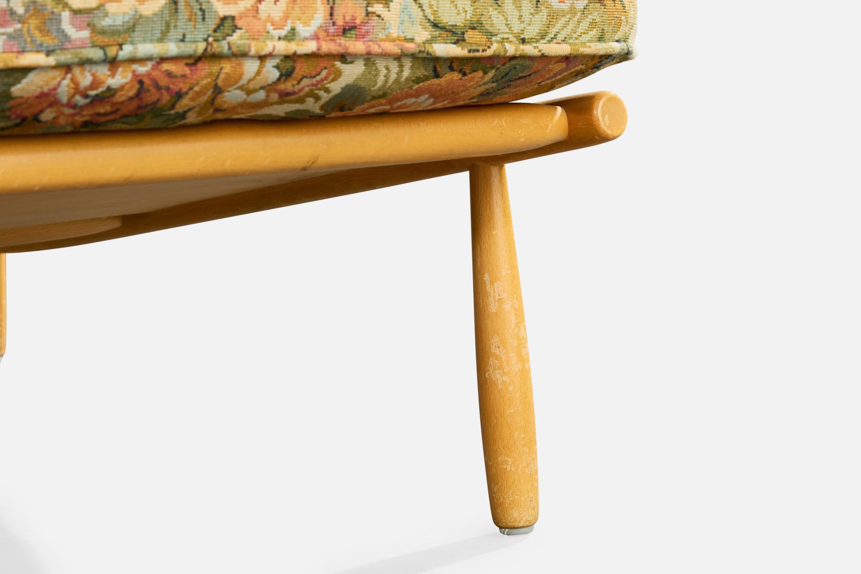 Alf Svensson, chaise longue, Wood, tissu, Suède, années 1960 en vente 4