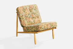 Alf Svensson, Lounge Chair, Wood, Fabric, Sweden, 1960s