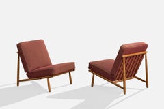 Alf Svensson, Lounge Chairs, Beech, Fabric, Sweden, 1960s