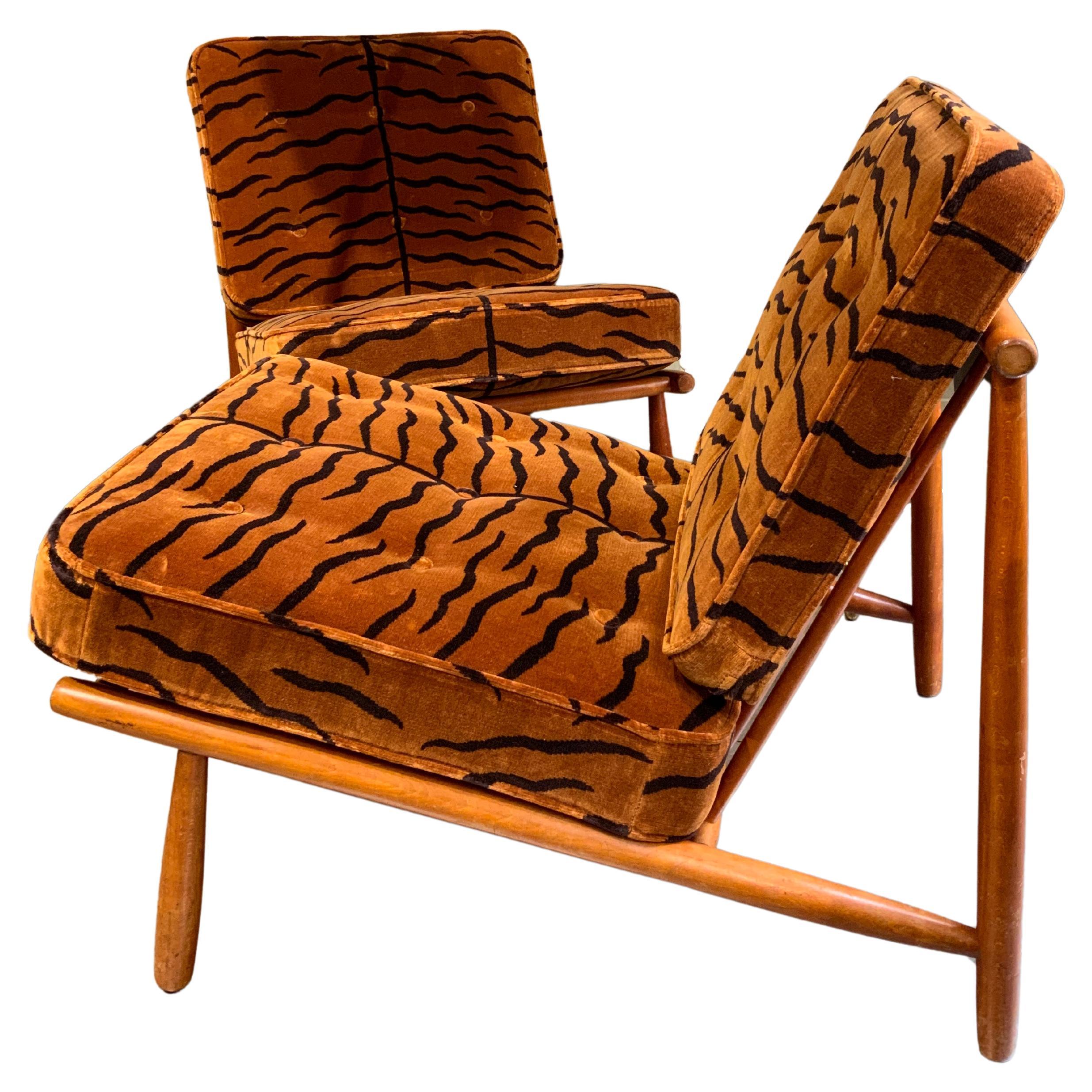 Alf Svensson lounge chairs in Dedar Fabric  For Sale