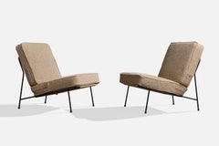 Alf Svensson, Lounge Chairs, Steel, Fabric, Cord, Sweden, 1950s