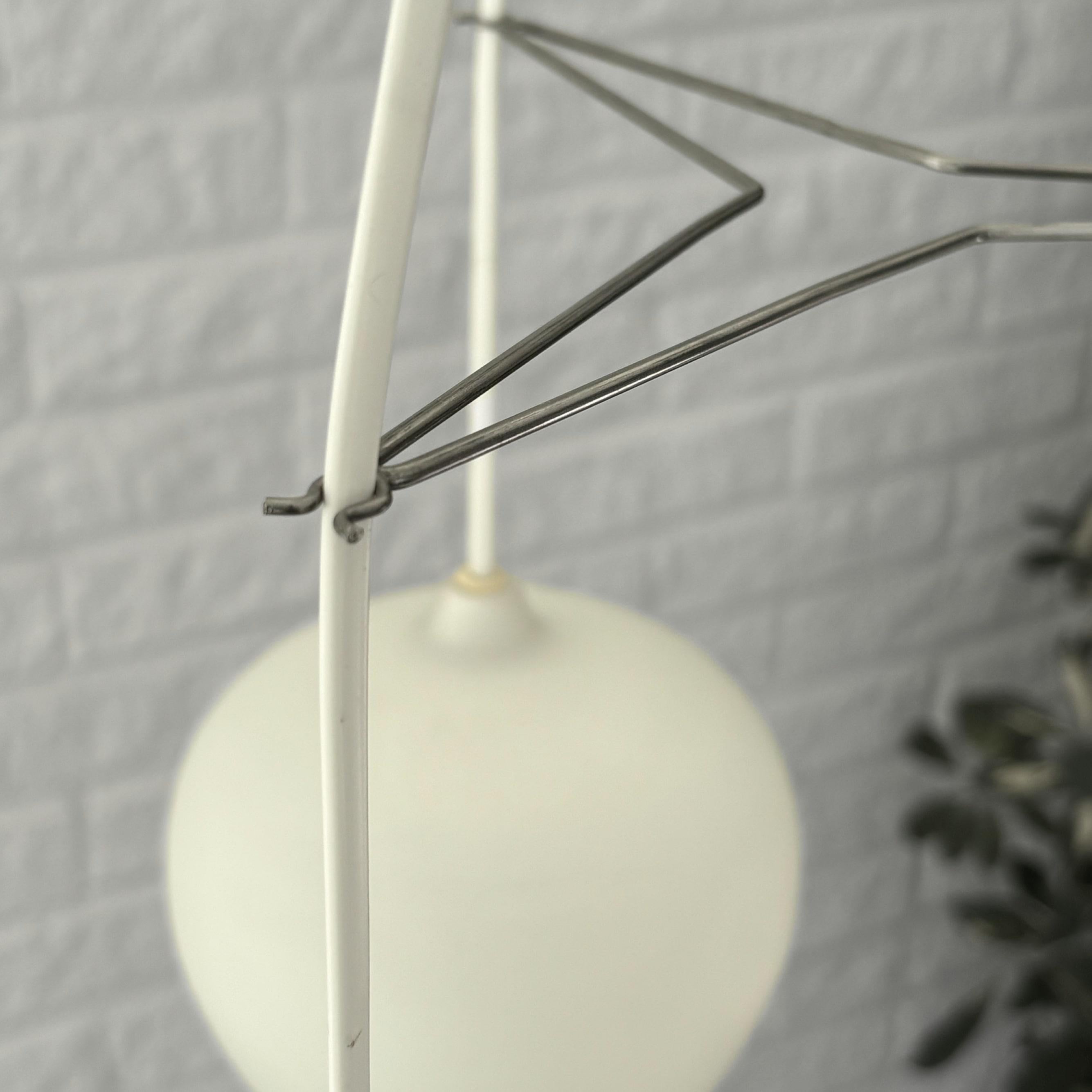 Alf Svensson, modernist pendant lamp, opal glass, Bergboms, Sweden, 1950s For Sale 5